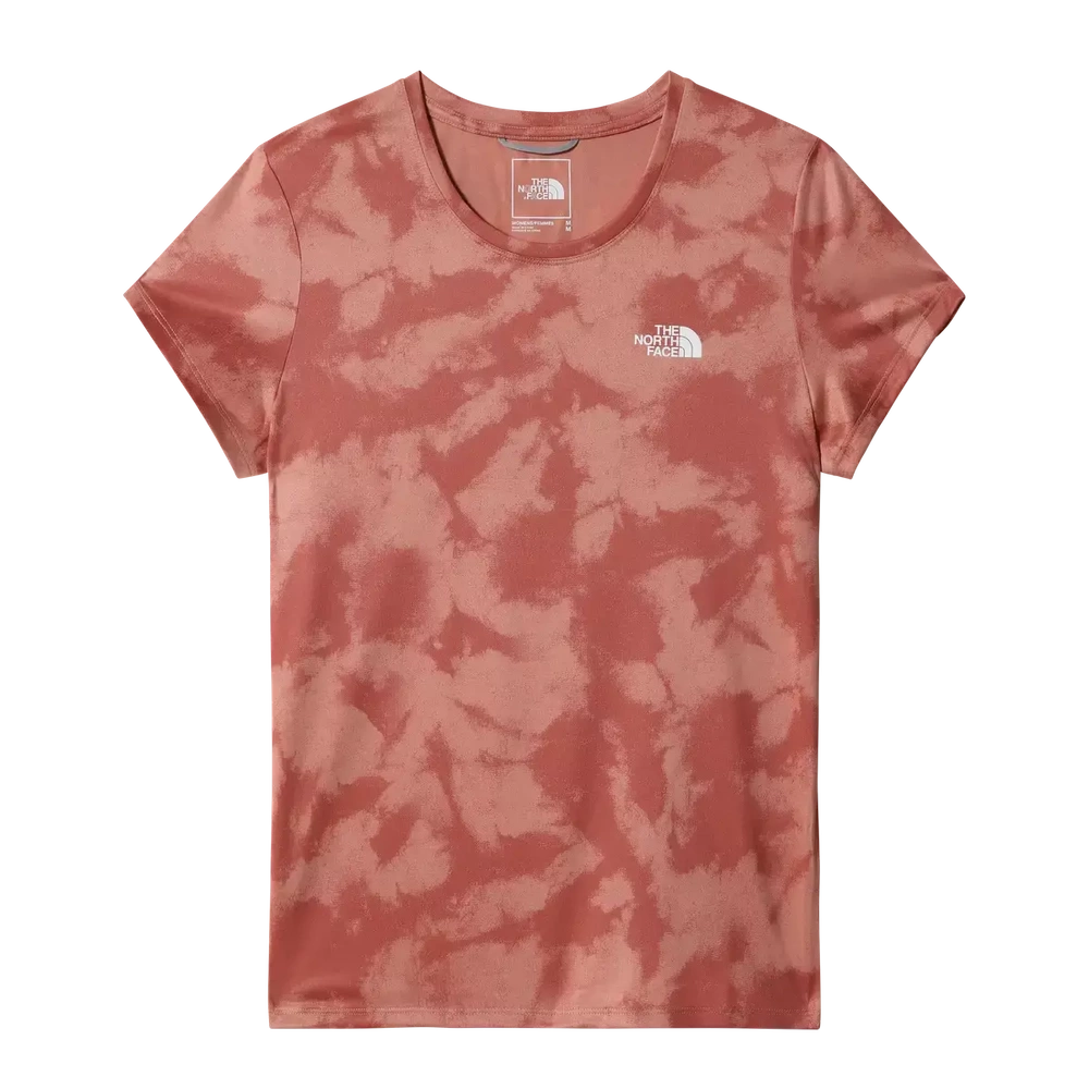 Damski T-Shirt The North Face Reaxion Amp Crew - Rose Dawn Retro Dye Print